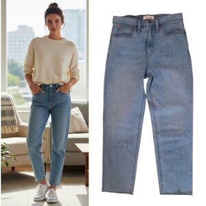 Madewell Classic Straight Jeans Women's Sz 27 Frayed Hem  Hi Rise